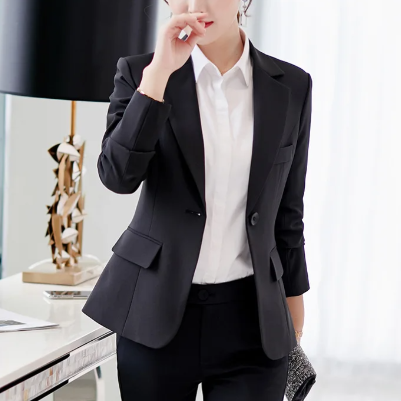 Woman Formal Wear - Women Korea Blazer 2025 Formal Slim