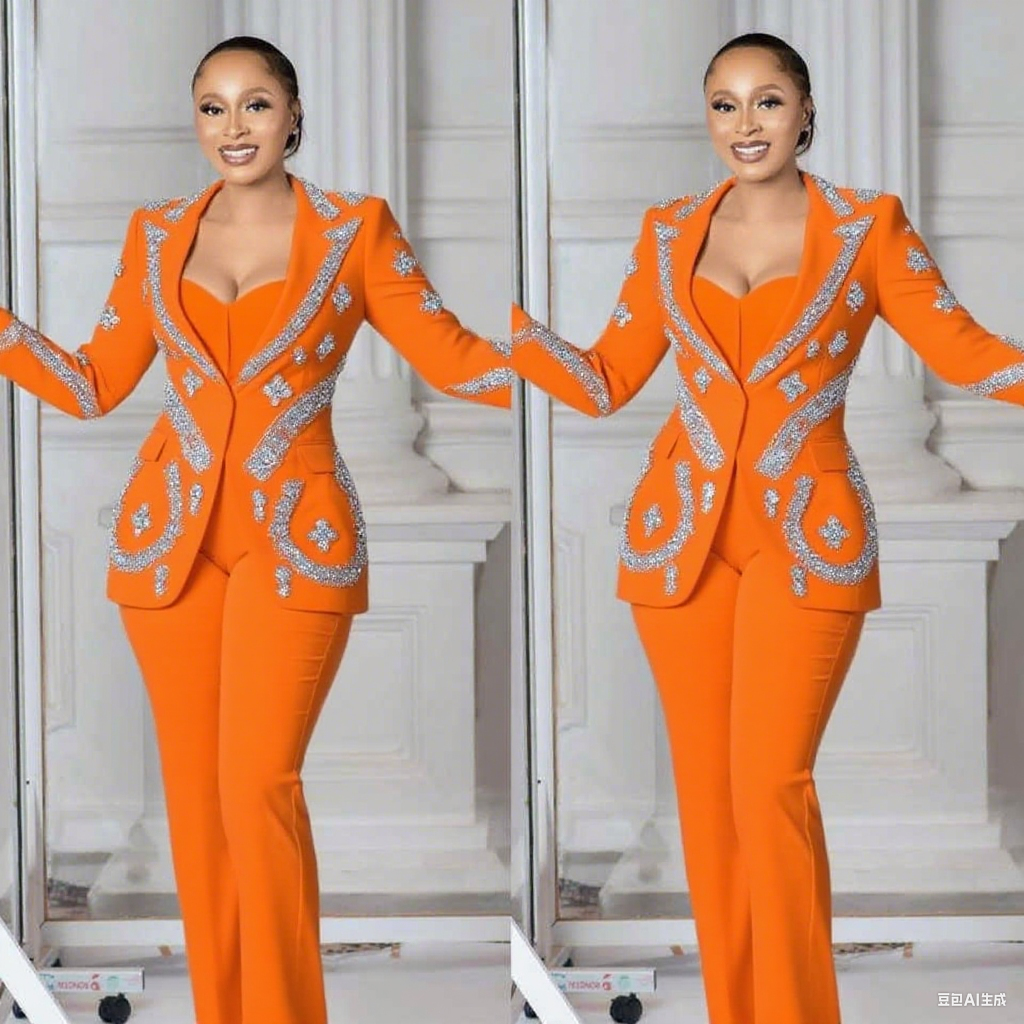 Women'S Formal Wear Plus Size - Luxury Women Pants Suits 2 Pcs
