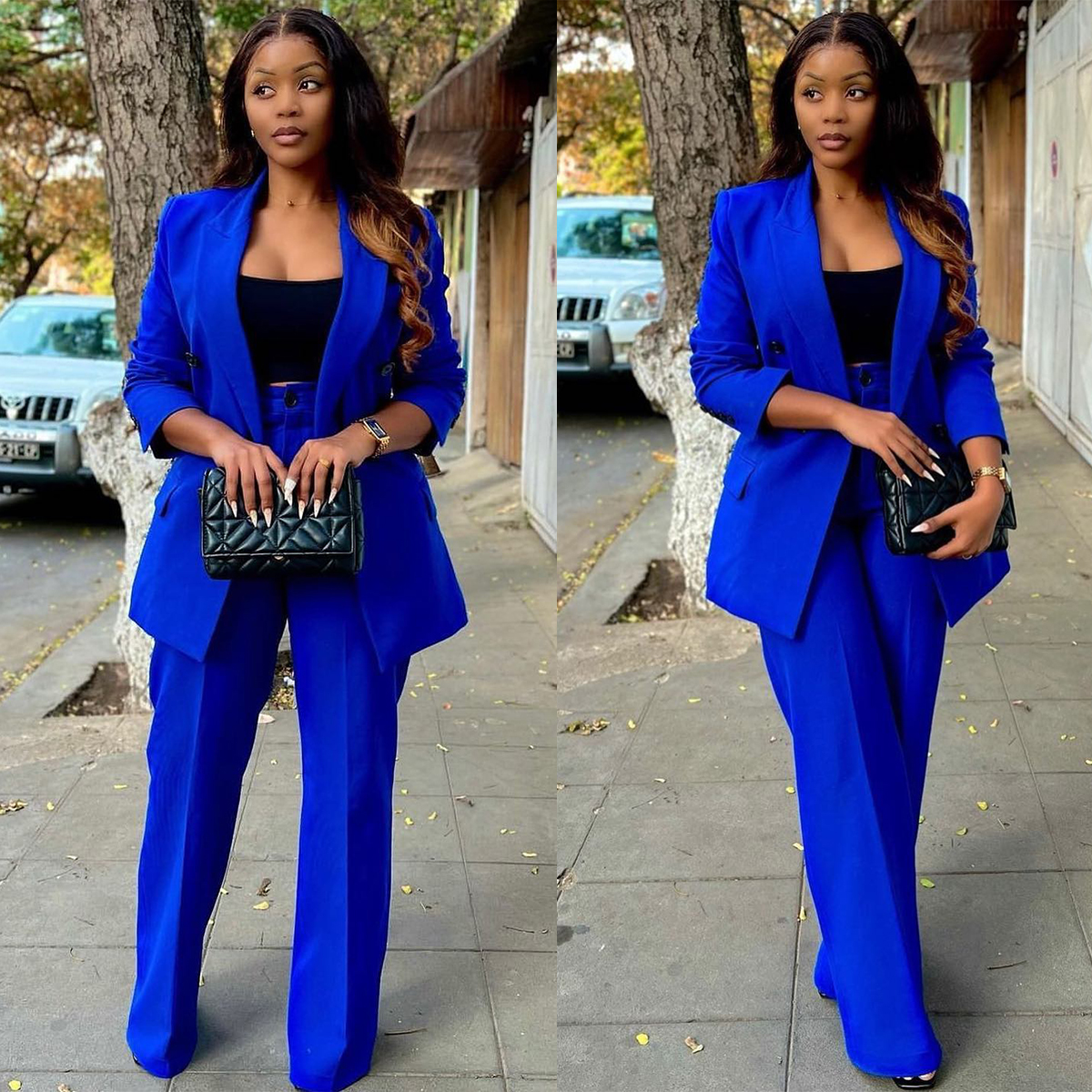 Women'S Formal Wear Plus Size - Royal Blue Women Pants Suits 2