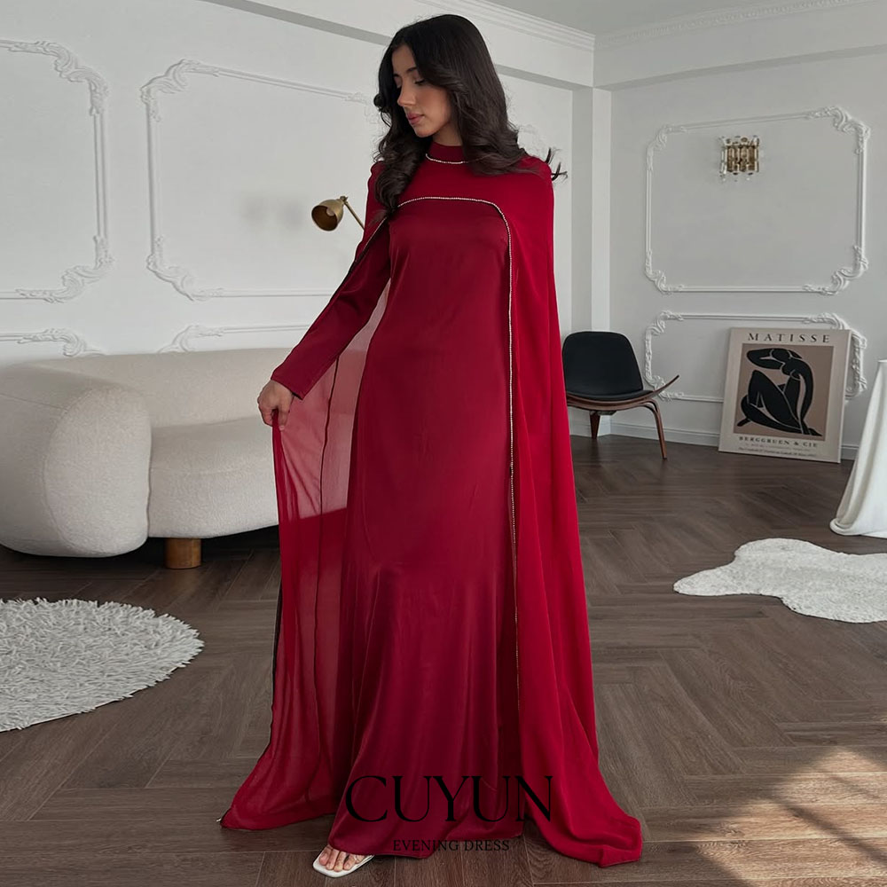 CUYUN Red Saudi Women Evening  - Women Formal Wear Dubai avis et prix