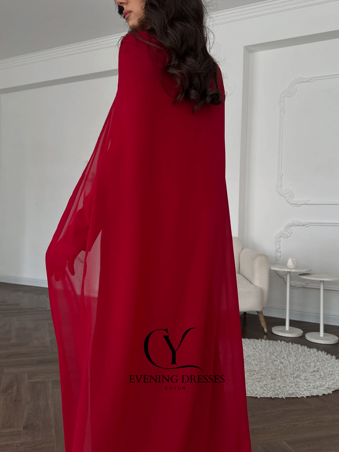 CUYUN Red Saudi Women Evening  - Women Formal Wear Dubai avis et prix