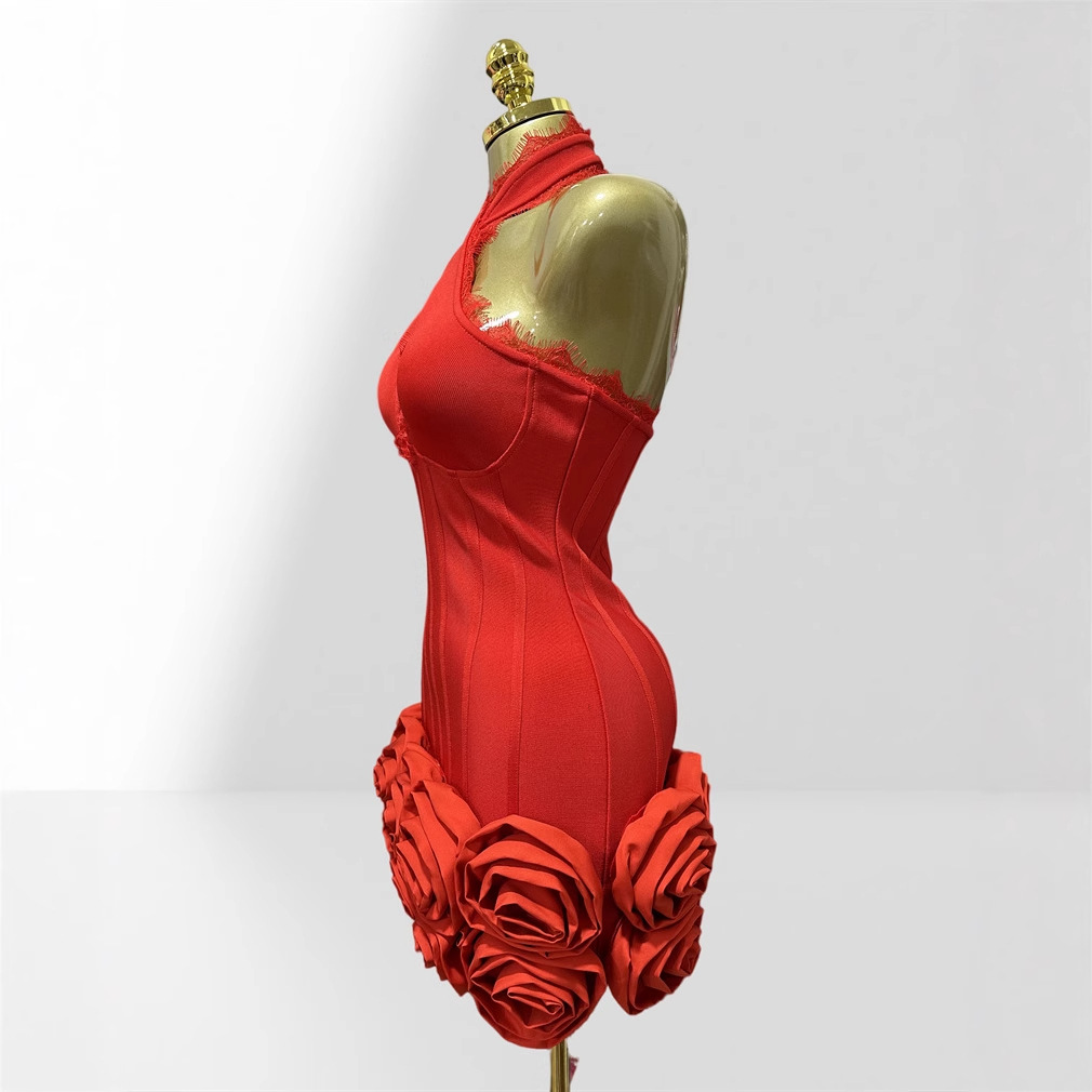 Stereo Bud Glam Neck Waist Red - Women Formal Wear H&M avis et prix
