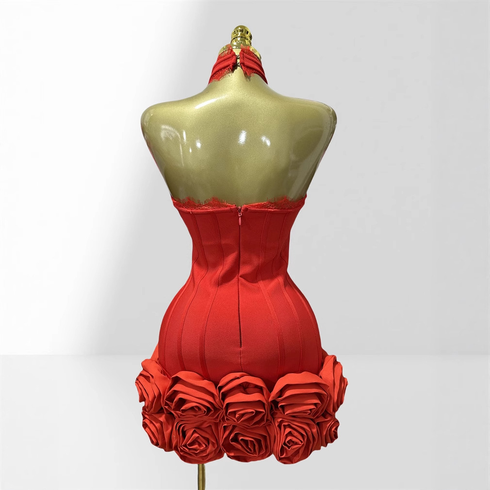Stereo Bud Glam Neck Waist Red - Women Formal Wear H&M avis et prix