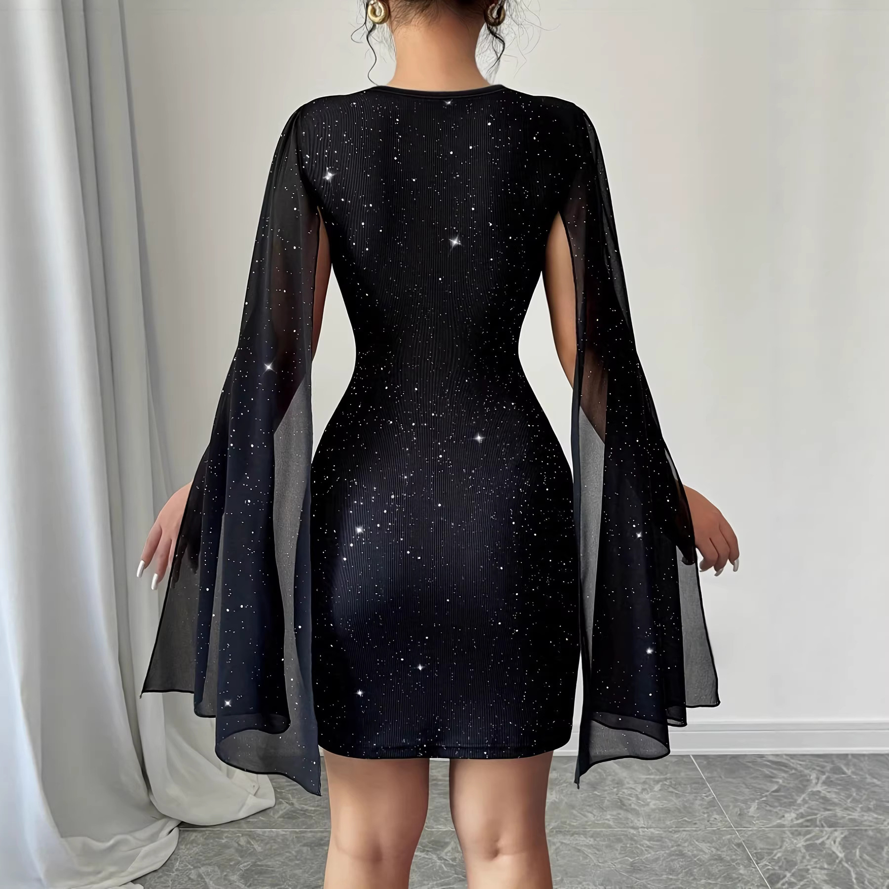 V Neck Bodycon Midi Dress Eleg - Woman Formal Wear avis et prix