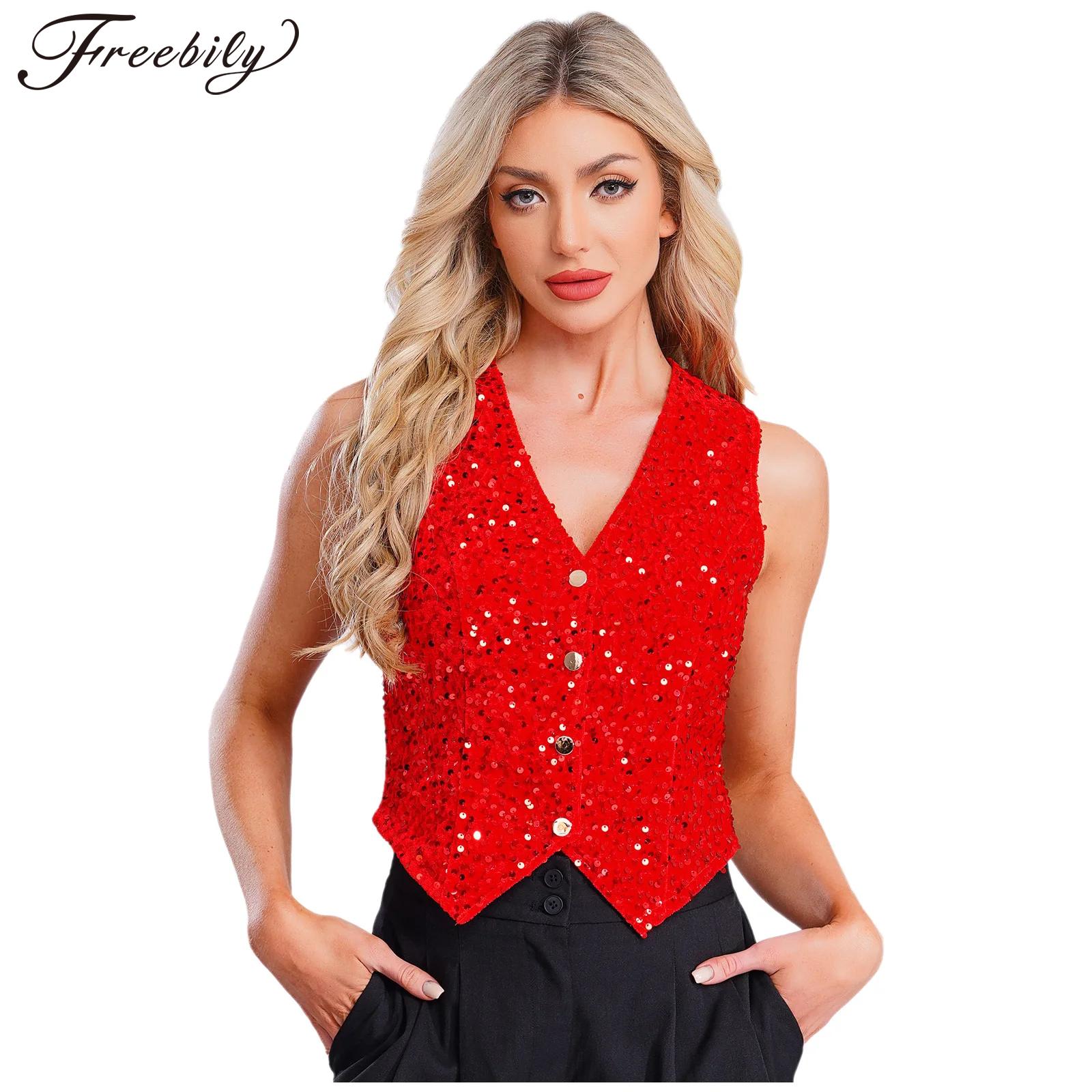 Women Shiny Sequins Vest Chris - Women Formal Wear Outfits avis et prix