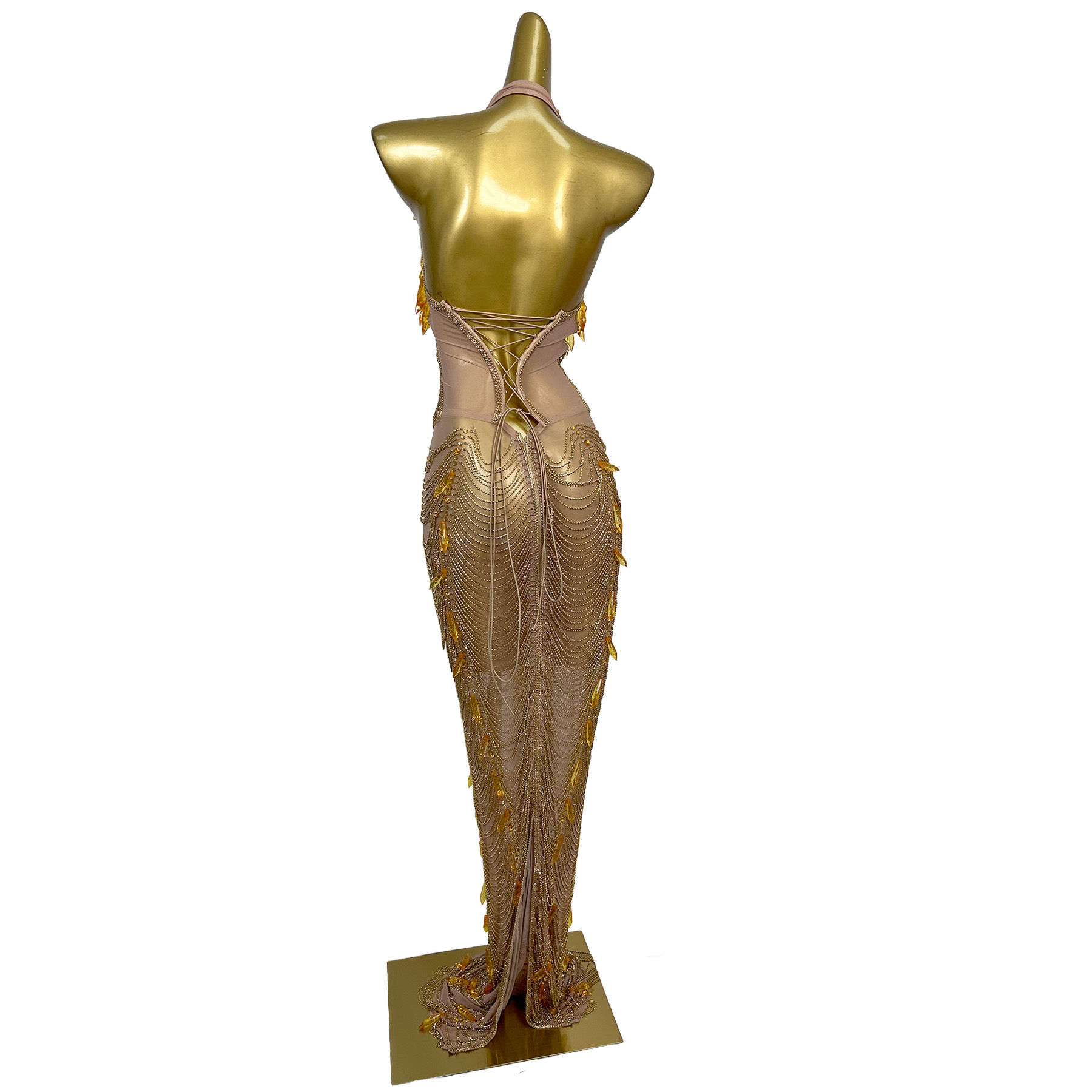 Gold Backless Diamond Tassel E - Women'S Formal Wear Plus Size avis et prix