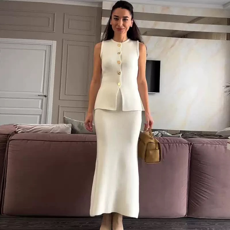 Round-neck Single-breasted Sle - Woman Formal Wear avis et prix