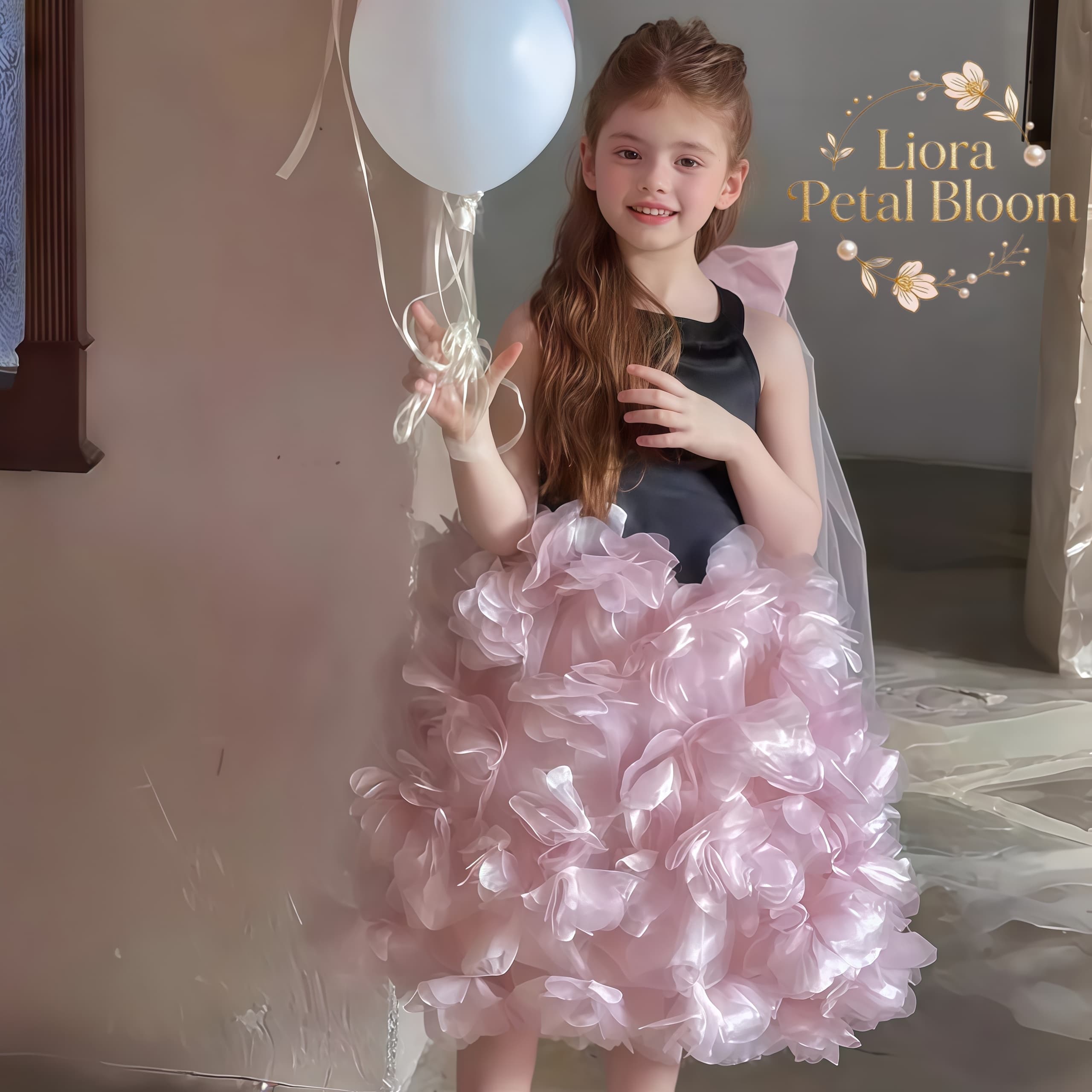 Girls' Black Floral Tulle Dres - Woman Formal Wear avis et prix