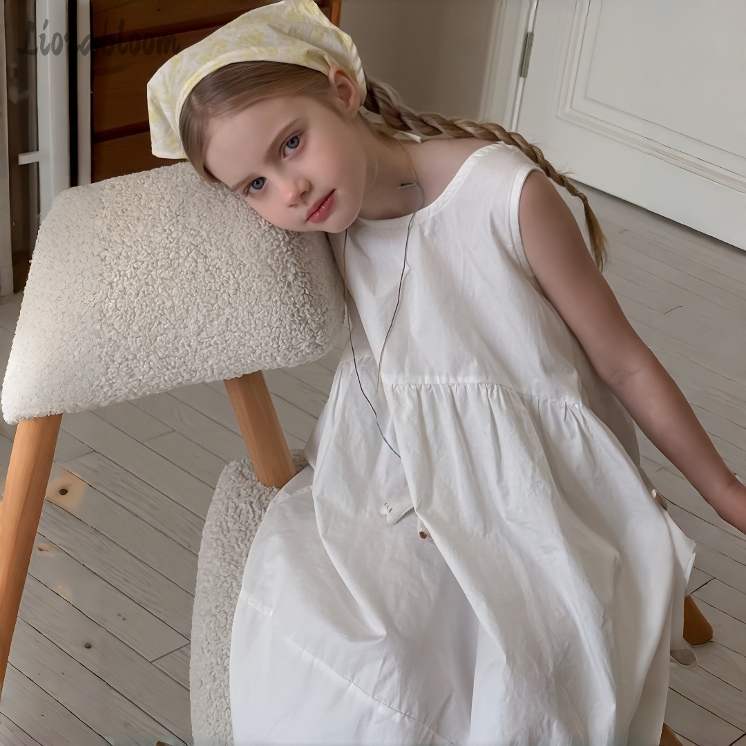 Girls' White Dress Simple Maxi - Woman Formal Wear avis et prix