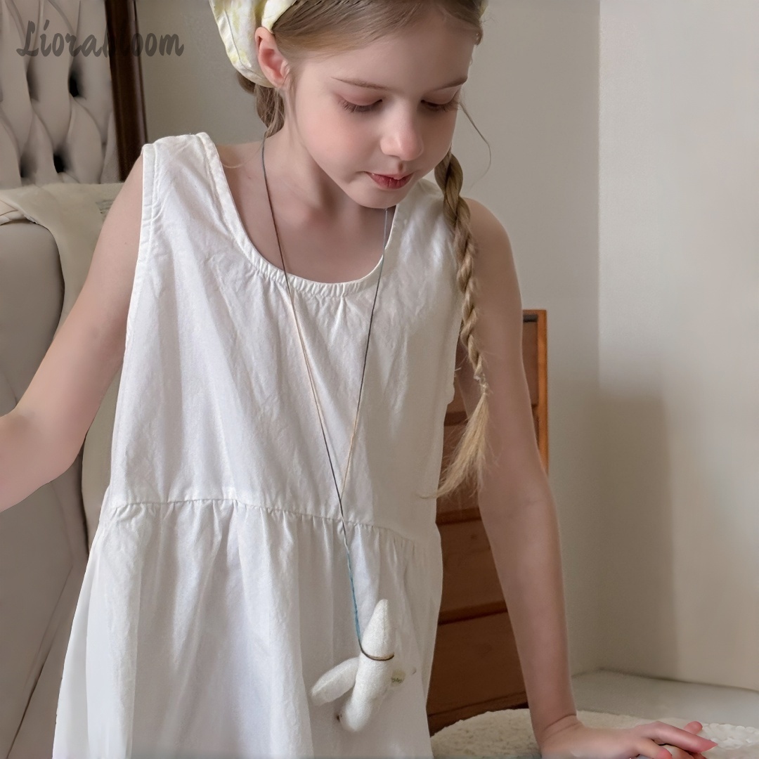 Girls' White Dress Simple Maxi - Woman Formal Wear avis et prix