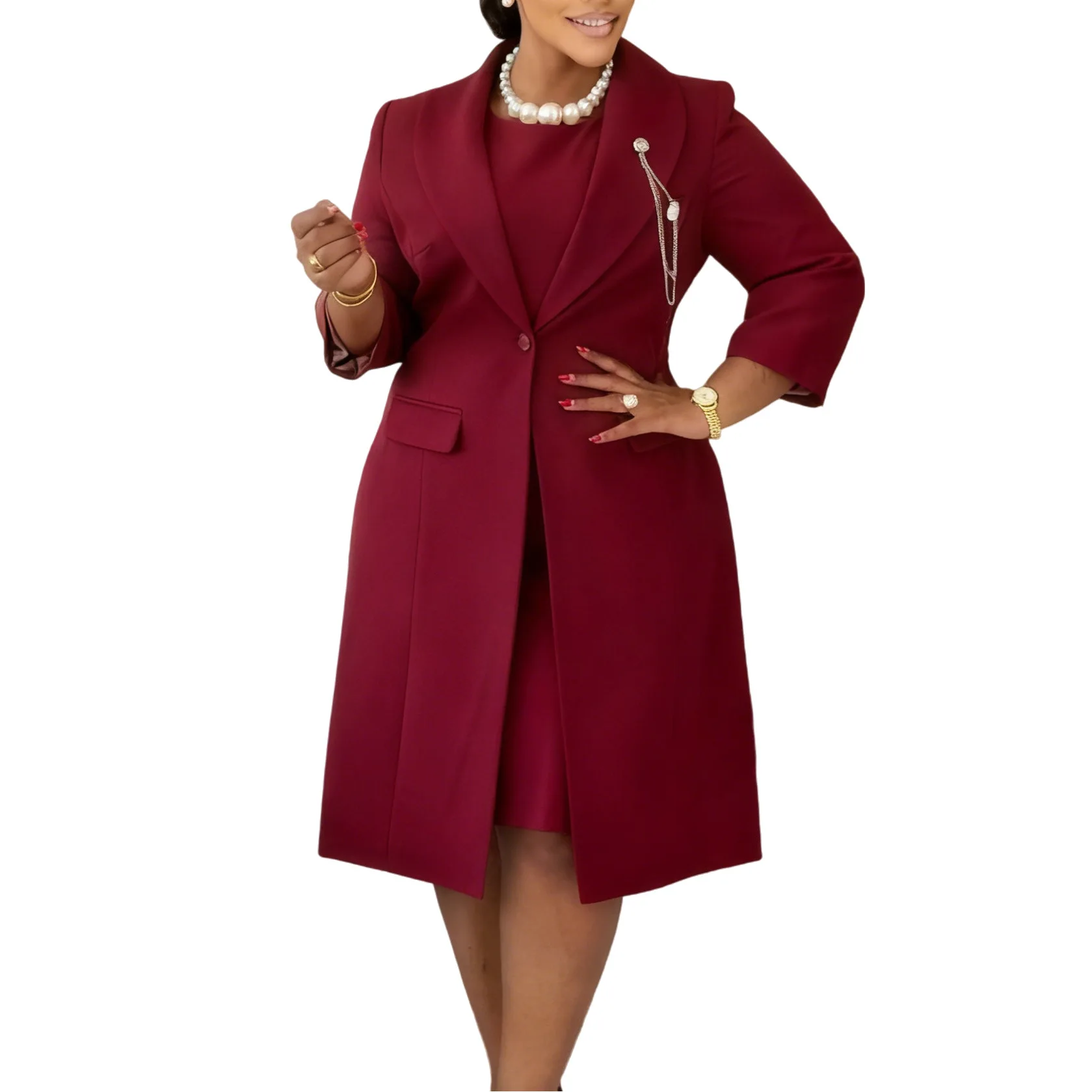 Office Ladies Elegant Two Piec - Women Formal Wear Dubai avis et prix