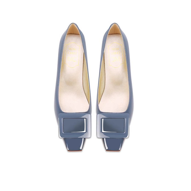 Elegant Blue Square Buckle Pum - Women Formal Wear For Office avis et prix