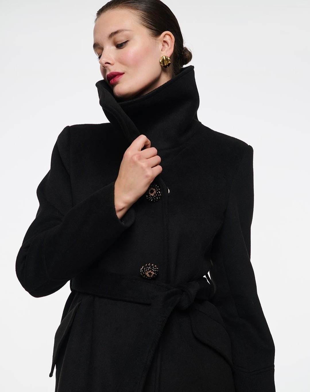 Vintage Black Stand Collar Wom - Women'S Formal Wear Plus Size avis et prix