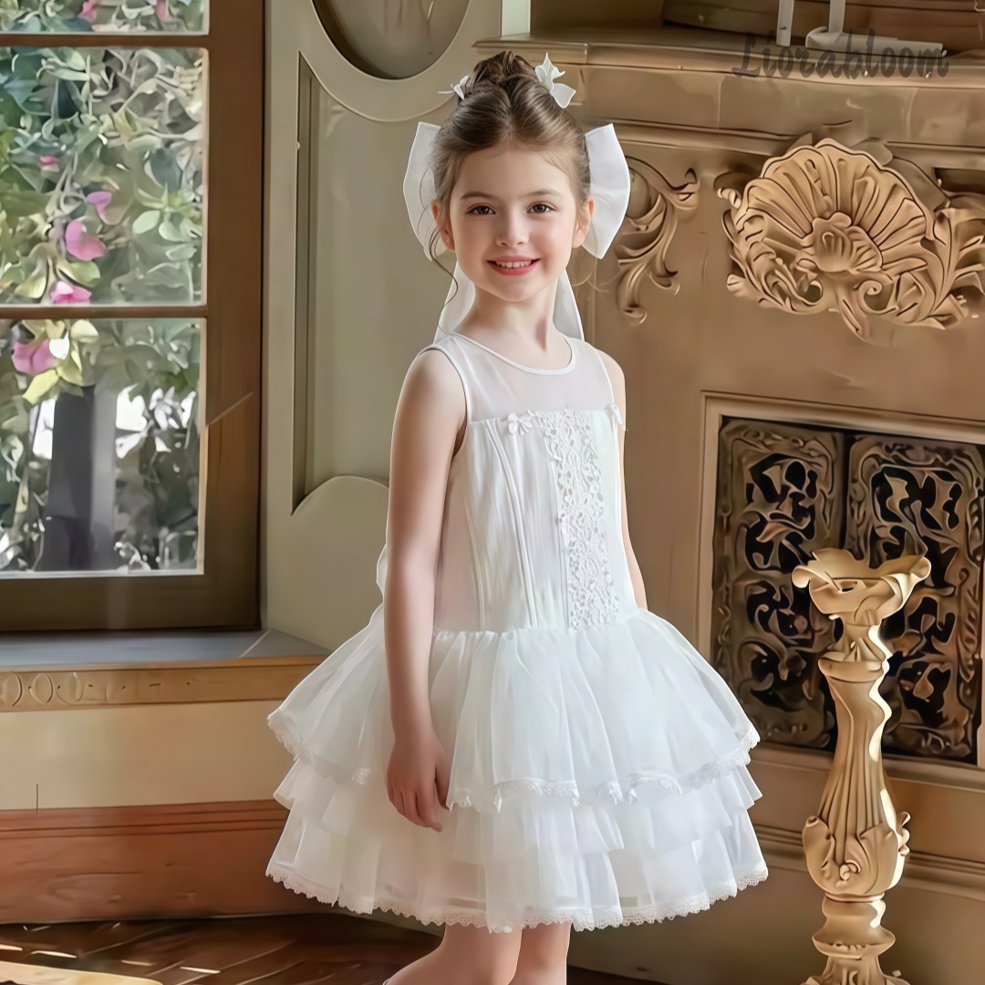 Girls' White Embroidered Forma - Woman Formal Wear avis et prix
