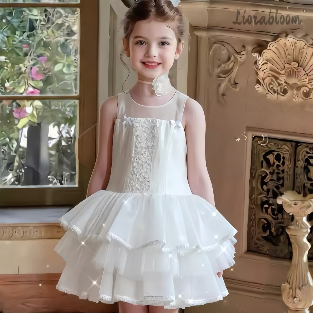 Girls' White Embroidered Forma - Woman Formal Wear avis et prix