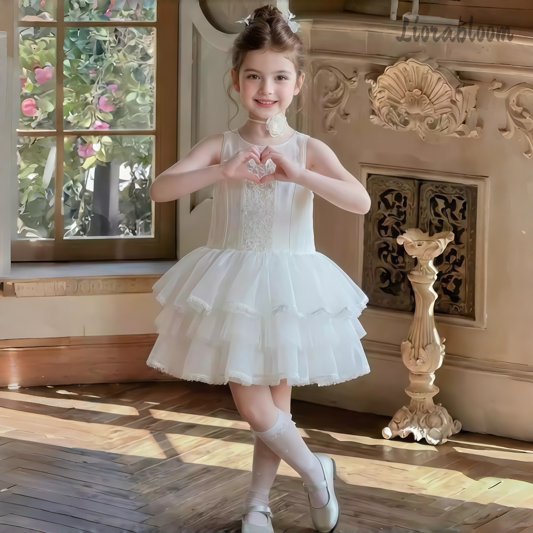 Girls' White Embroidered Forma - Woman Formal Wear avis et prix