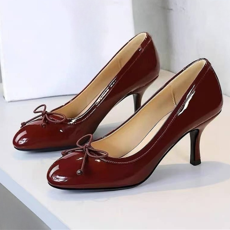 Elegant Patent Leather High He - Women Formal Wear For Office avis et prix