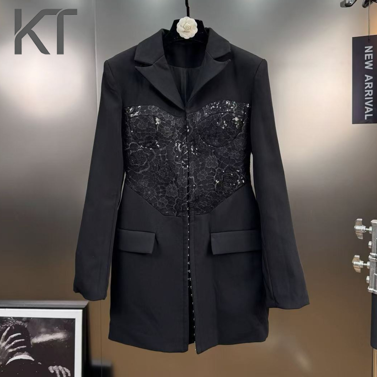 KT Elegant Lace Sequin Blazer  - Women Formal Wear Outfits avis et prix