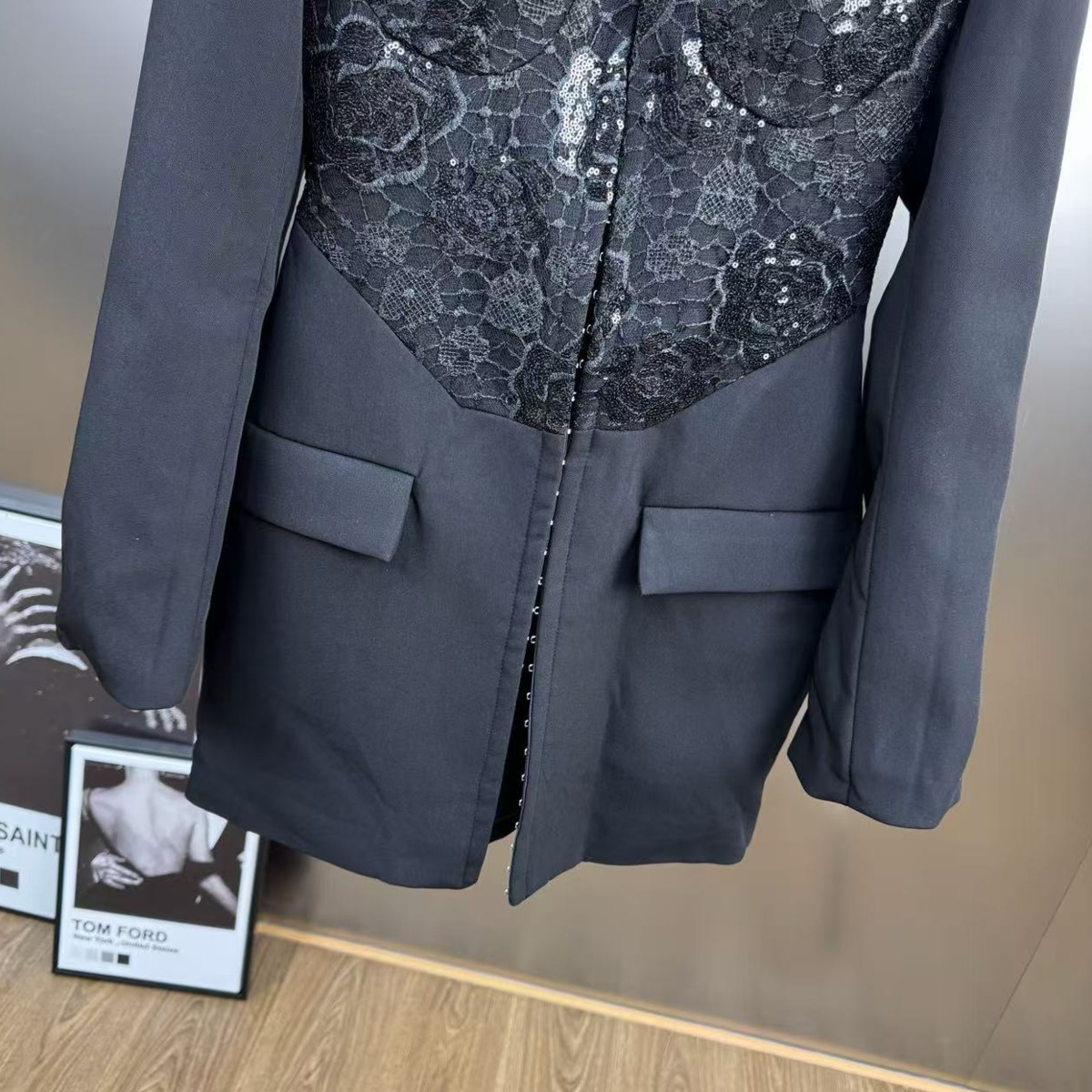 KT Elegant Lace Sequin Blazer  - Women Formal Wear Outfits avis et prix