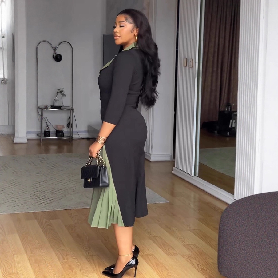 Fashion Color Block A Line Dre - Women Formal Wear H&M avis et prix